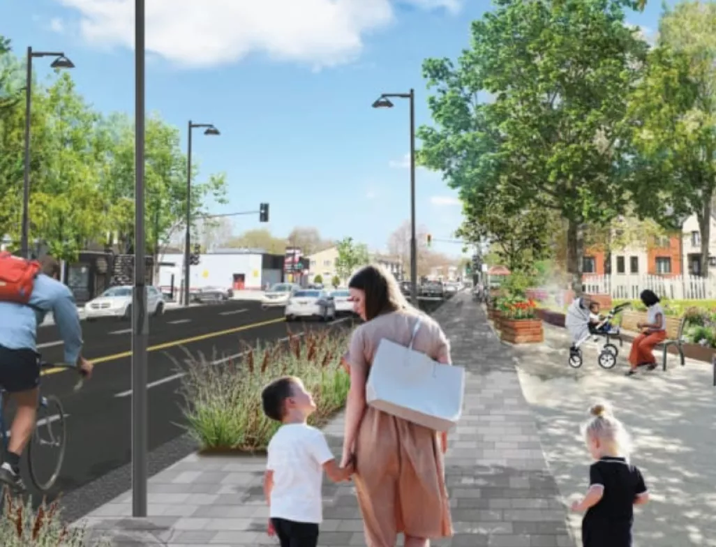 La rue Notre-Dame Est dans le Vieux Pointe-aux-Trembles sera refaite à neuf : verdie, elle offrira plus d'espace aux piétons et les fils électriques seront enfouis La rue Notre-Dame Est dans le Vieux Pointe-aux-Trembles sera refaite à neuf : verdie, elle offrira plus d'espace aux piétons et les fils électriques seront enfouis